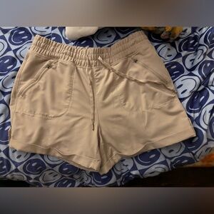 Tangerine High Waist Cream Shorts